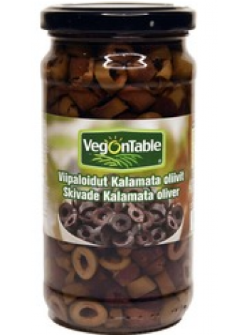 Оливки Каламаты нарезанные  Vegontable Kalamata Oliivit Viipaloitu 360/180г