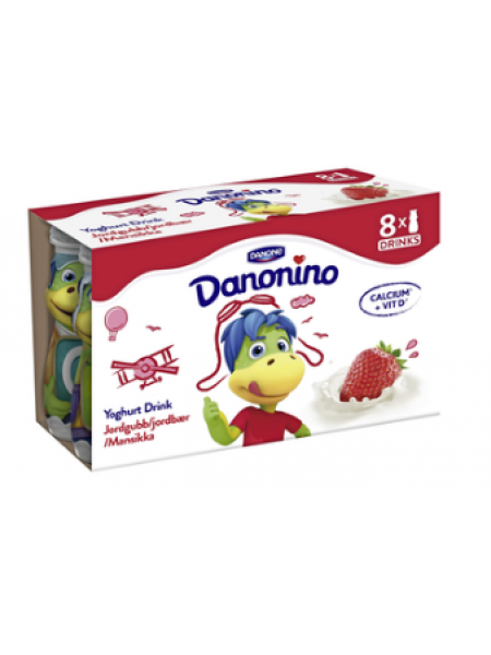 Клубничный йогуртовый напиток Danone Danonino 8x100г