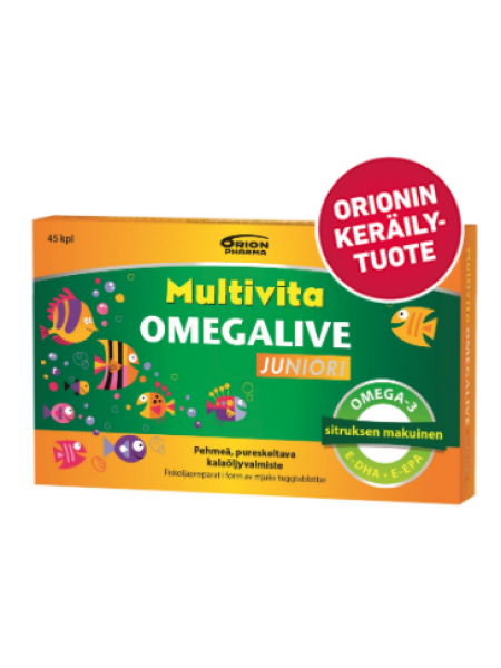 Жевательные витамины MULTIVITA OMEGALIVE JUNIORI 45 шт