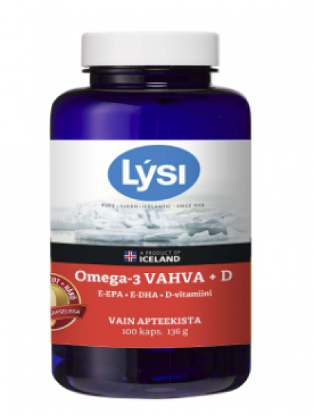 Капсулы с рыбьим жиром LYSI OMEGA-3 STRONG + D 100шт