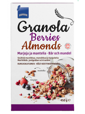 Мюсли Rainbow Granola Berries Almonds 450г ягоды и миндаль