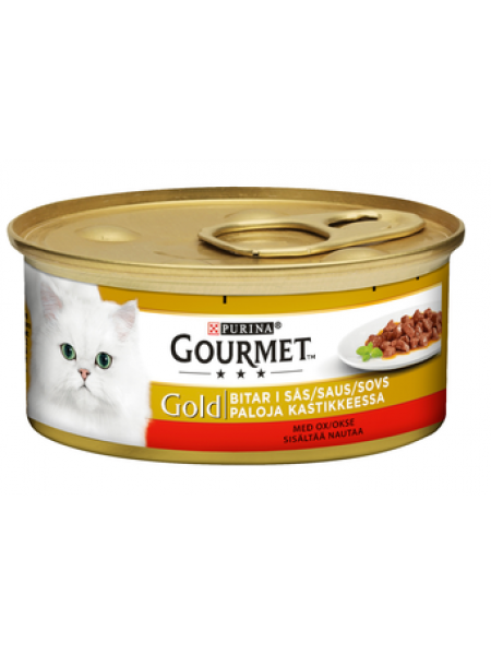 Влажный корм для кошек Gourmet Gold 85г говядина