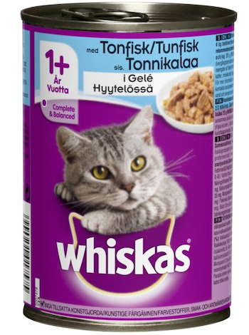 Корм для взрослых кошек Whiskas Tonnikalaa 400г тунец в желе