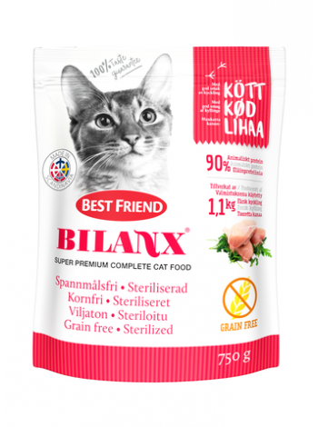 Корм для стерилизованных кошек Best Friend Bilanx 750г курица без зерновых