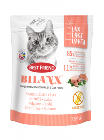 Корм для кошек Best Friend Bilanx Viljaton Lohi 750г лосось без зерновых