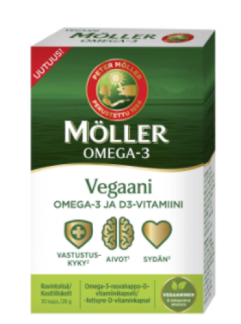 Препарат для веганов MÖLLER VEGAANI OMEGA-3 JA D-VITAMIINI 30кап