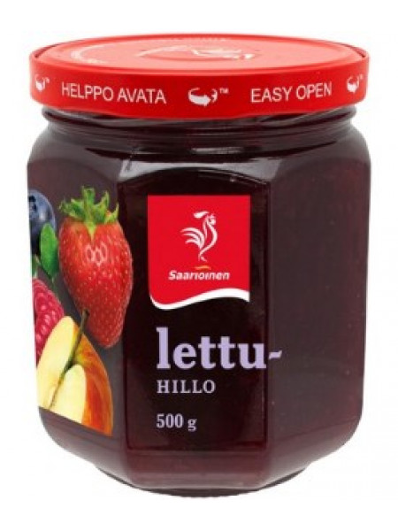 Джем с клубникой, малиной и черникой Saarioinen Lettuhillo 500г